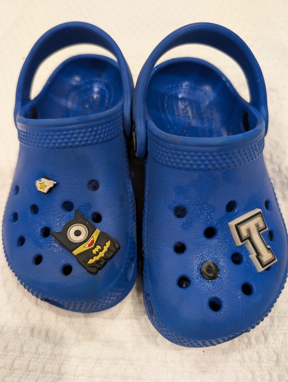 CROCS Blue Kids Clog Sandals with Fun Character Charms